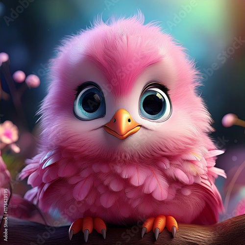 pink baby bird