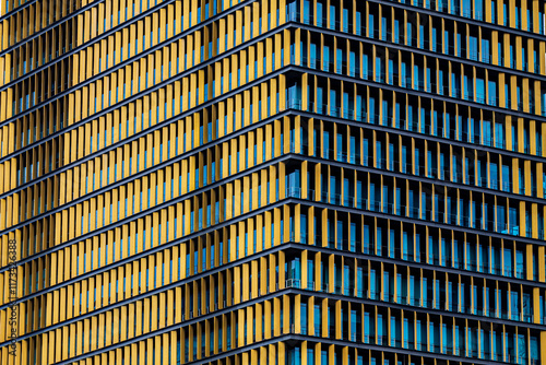 Close-up of an abstract modern skyscraper, Indonesia