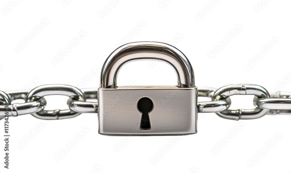 a padlock flanked by two straight chains sizes isolated on a transparent background a padlock flanked by two straight chains sizes isolated on a transparent background
