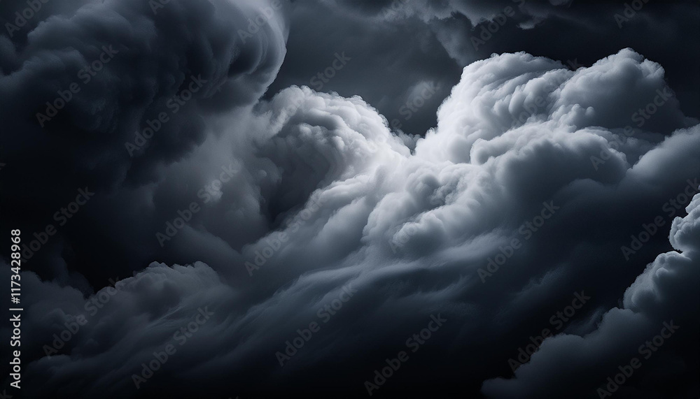 Obraz premium abstract dark cloudy background with a mysterious moody and deep night black texture atmosphere