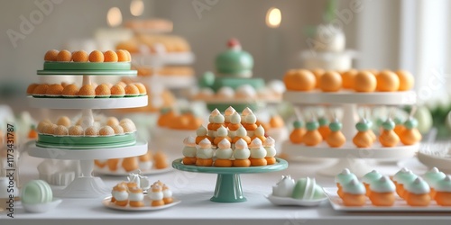 Wallpaper Mural A Delightful Tricolor Dessert Table: Indian Sweets and Cakes for Festive Celebrations Torontodigital.ca