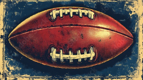 Obraz na płótnie Vintage American Football Graphic Design w salonie