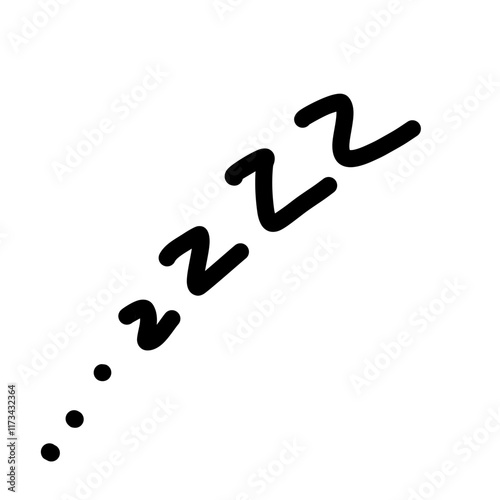 Zzz bed sleep snore icons snooze nap Z sound 
