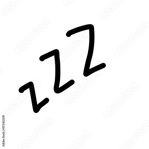 Zzz bed sleep snore icons snooze nap Z sound 