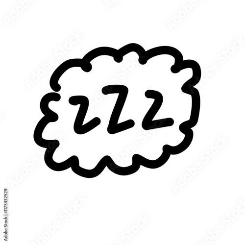 Zzz bed sleep snore icons snooze nap Z sound 