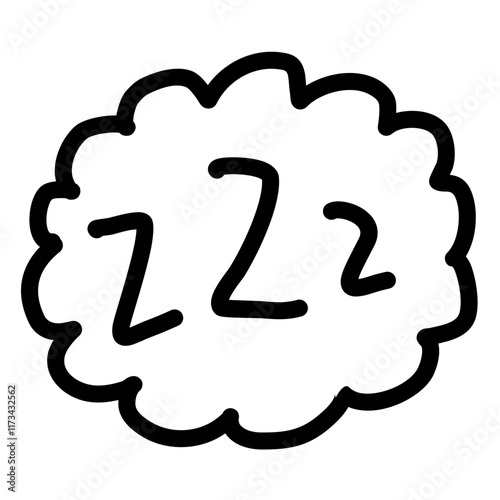 Zzz bed sleep snore icons snooze nap Z sound 