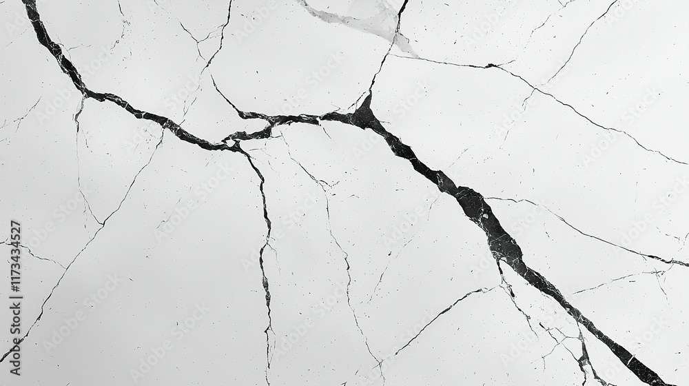 Fototapeta premium Cracked white surface texture, detailed background for design use.