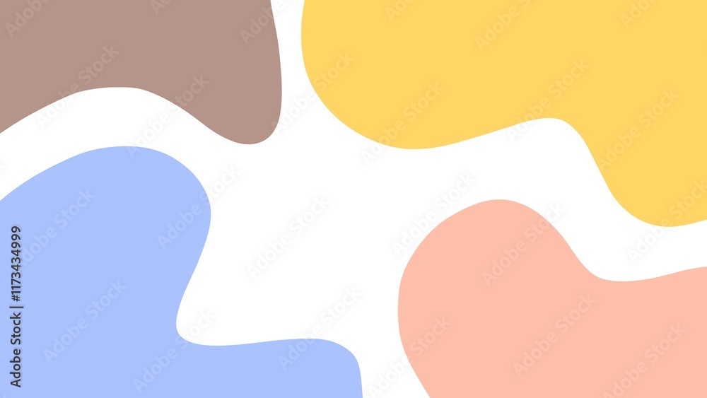 Cute abstract background with pastel colorful waves