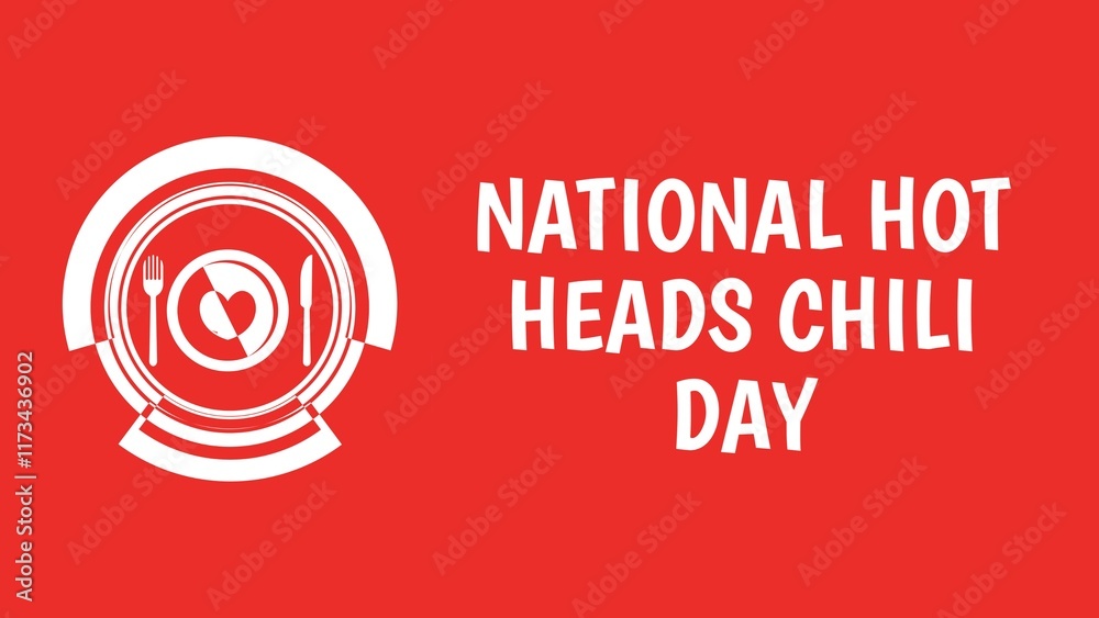 National Hot Heads Chili Day web banner design illustration National Hot Heads Chili Day web banner design illustration