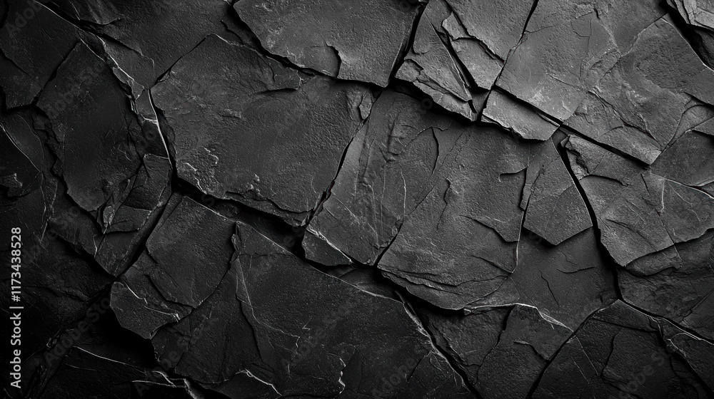 Textured black slate stone background Textured black slate stone background