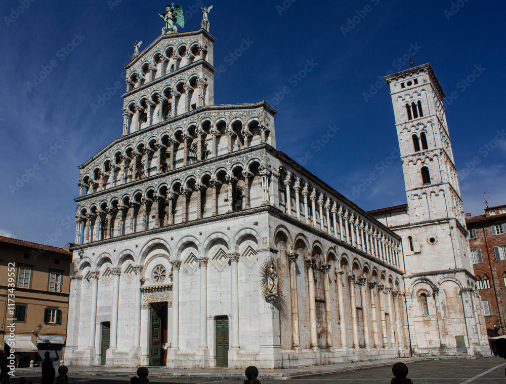 A view of the cathedral of Lucca