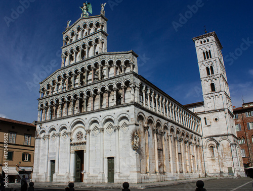 A view of the cathedral of Lucca