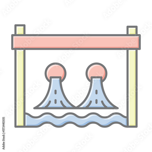 Renewable energy lineal color icon , vector, pixel perfect, illustrator file 
