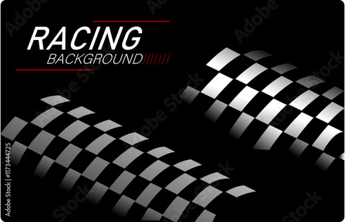 Svg vector flat racing checkered flag background