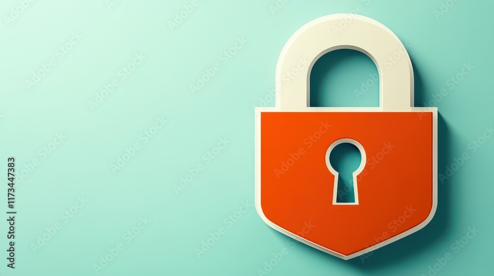 Padlock on blue, symbol of security, privacy, and data protection in the digital age Padlock on blue, symbol of security, privacy, and data protection in the digital age