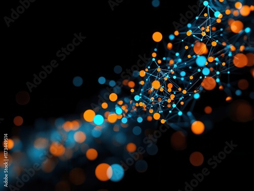 Abstract representation of global P2P lending network, connecting different countries through digital finance solutions photo