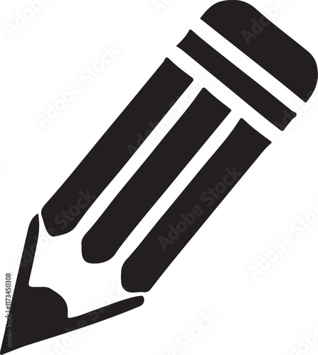 Pencil silhouette vector. Set of vector black outline pencil icon. Pencil vector illustration isolated on a white background