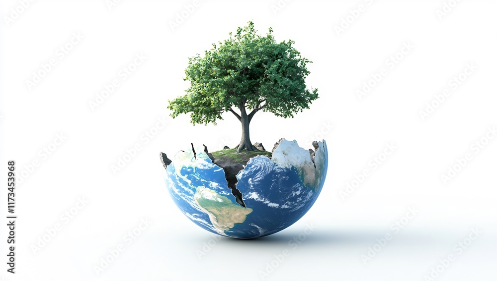 A Resilient Earth: A Tree's Rebirth on a Fractured Planet A Resilient Earth: A Tree's Rebirth on a Fractured Planet