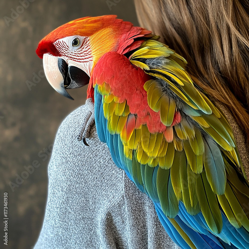 Stunning photographs of colorful parrots showcasing their vibrant feathers, unique patterns, and playful behavior. From tropical rainforest settings to close-up shots, these images capture the beauty  photo