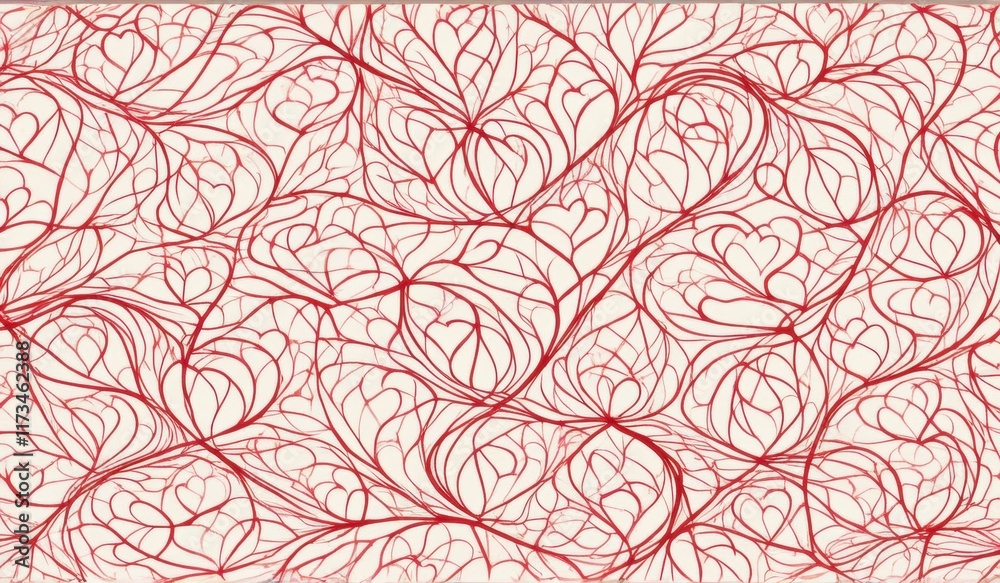 Fototapeta premium A mesmerizing pattern of hearts arranged in a dynamic