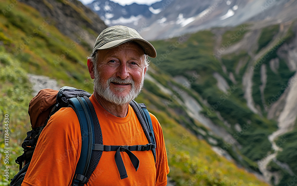 Outdoor portrait of a man standing near a mountain trail, with a rugged background, showcasing strength and adventure in a natural, breathtaking setting.
Outdoor portrait of a man standing near a mountain trail, with a rugged background, showcasing strength and adventure in a natural, breathtaking setting.