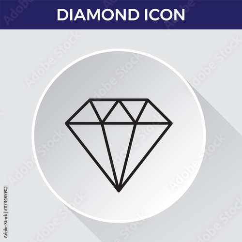 Diamond icon. isolated on white background. Outline money symbols for website design, mobile application, ui. Collection. Vector illustration.