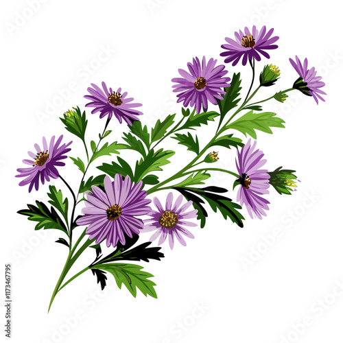 Vintage design with chrysanthemum flower head vector illustration (6)