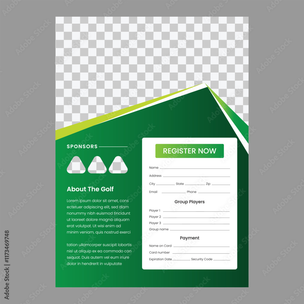 Golf Tournament Registrar  Flyer Layout