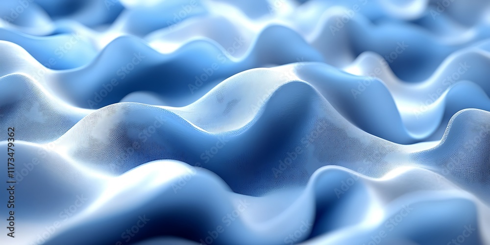 Fototapeta premium Abstract blue waves, soft texture, background, design.