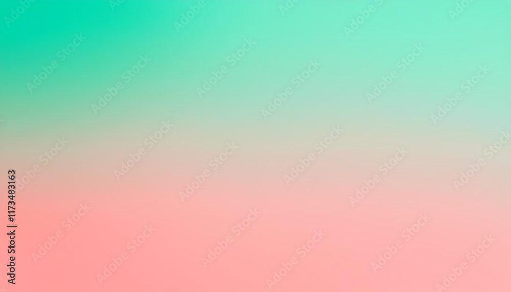 Fototapeta premium Teal and Coral Gradient Background Soft Pastel Color Blend for Design Projects