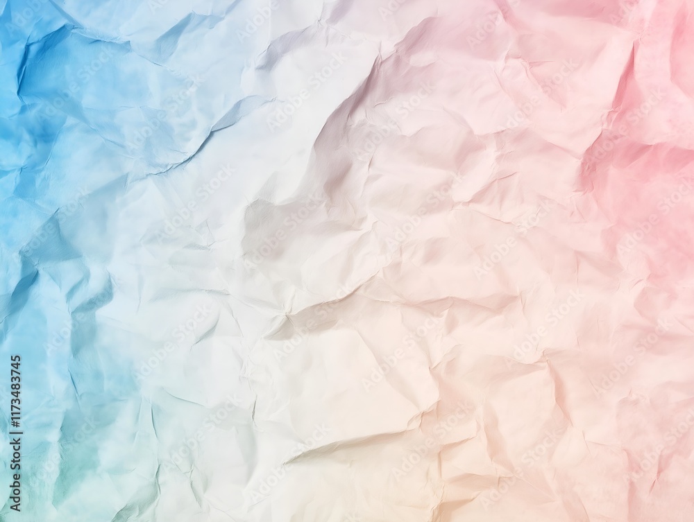 Fototapeta premium crumpled pastel paper, textured background, soft hues