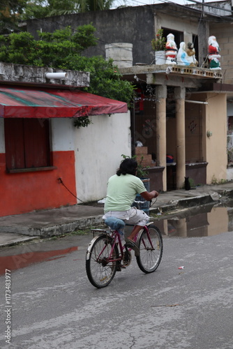 person on bicycle