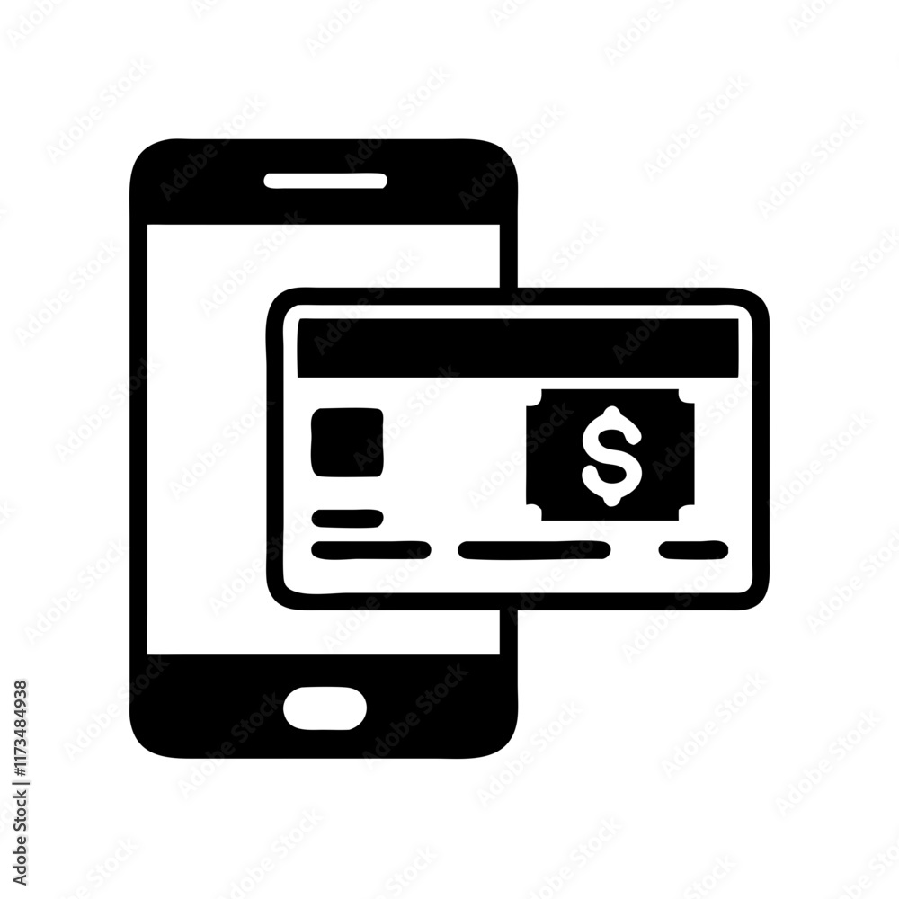 Minimalist Digital Payment Vector for Finance and Technology Projects Minimalist Digital Payment Vector for Finance and Technology Projects