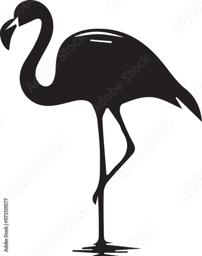  Flamingos silhouette vector EPS
