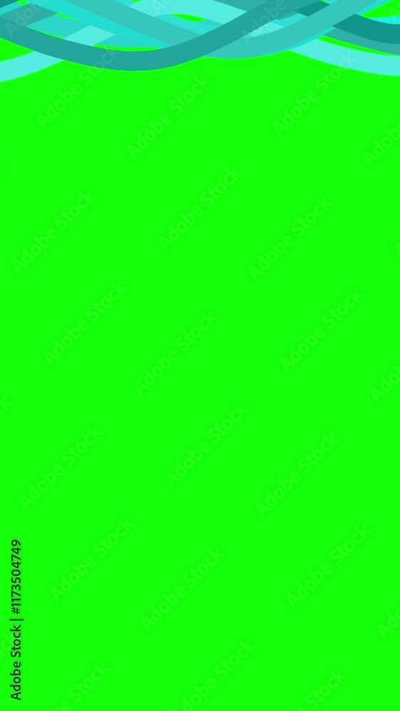 vertical video abstract shape of moving lines at the top with green screen background vertical video abstract shape of moving lines at the top with green screen background