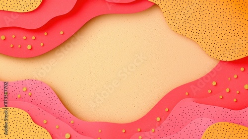 Wallpaper Mural Colorful abstract paper cutout background design Torontodigital.ca