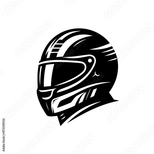 Motorcycle helmet isolated with safety and protective gear features