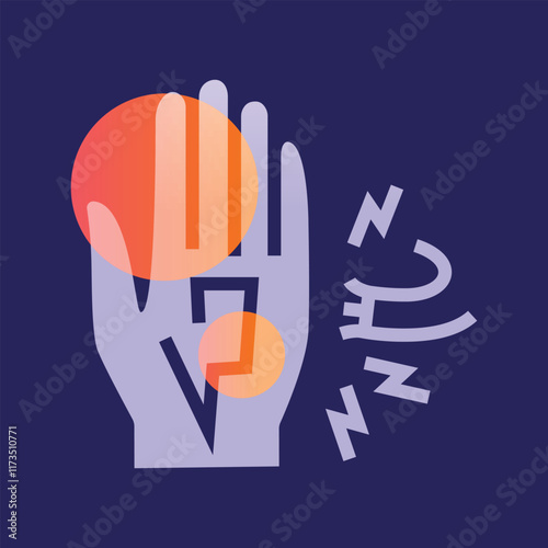 Electric shocks glassmorphism illustration. Household injuries. Transparency blur elements.