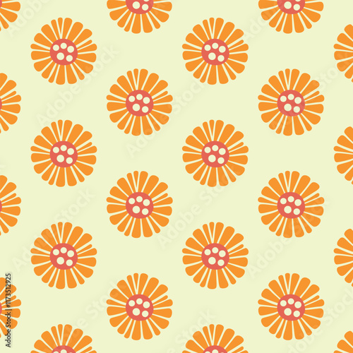 Trendy seamless botany flowers pattern.