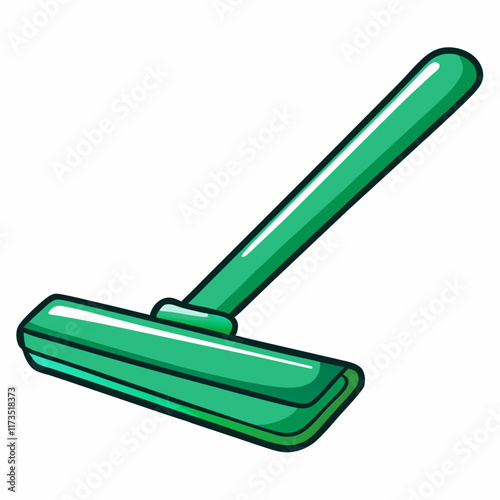 A green mop vector illustration (1)