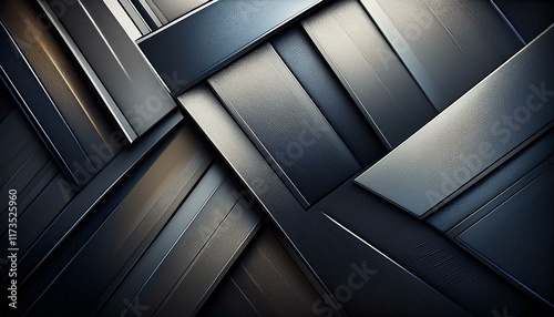 abstract background with overlapping metal panels forming a textured surface