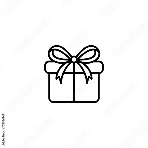 Gift flat vector icon. Present flat vector icon
