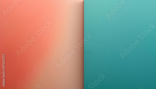 Abstract Coral and Teal Gradient Background  Modern Minimalist Design Texture