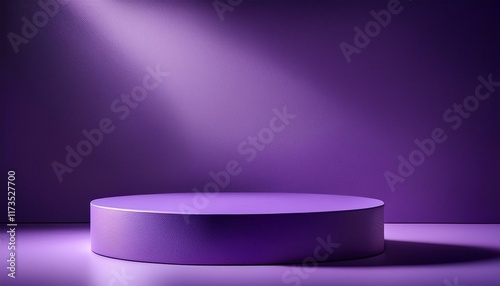 empty purple pedestal background for product display fashion or branding with minimalist design