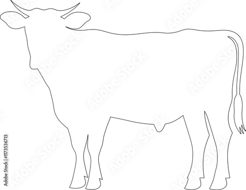 Cow silhouette design illustration