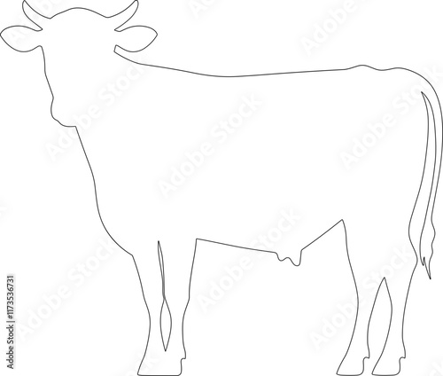 Cow silhouette design illustration