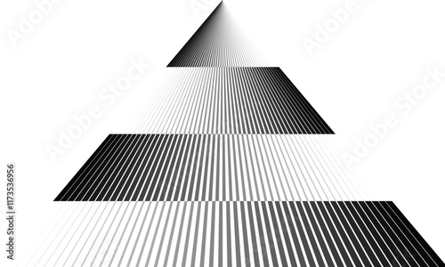 abstract black white gradient style irregular opposite triangle line pattern suitable for background.