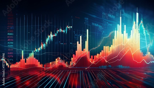 stock plunge index chart economic crisis and stock market high quality ai generated image