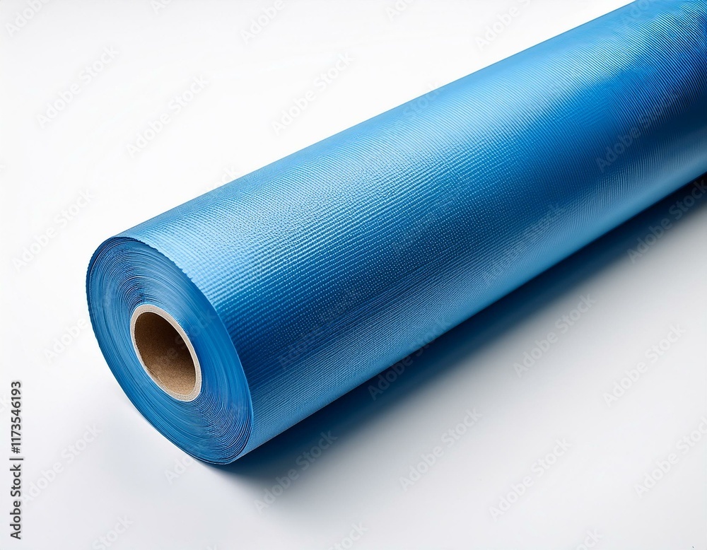blue textured paper roll designed for repairs and crafts showcasing versatility and durability on a clean white background