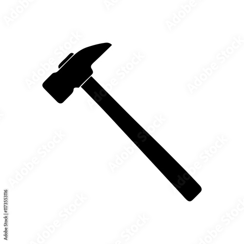 Old claw hammer silhouette vector illustration design on white background.